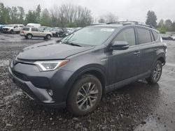 Salvage cars for sale at Portland, OR auction: 2017 Toyota Rav4 HV LE