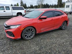 Salvage cars for sale at Graham, WA auction: 2017 Honda Civic Sport
