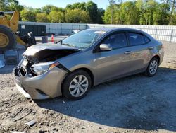 Vehiculos salvage en venta de Copart Augusta, GA: 2015 Toyota Corolla L