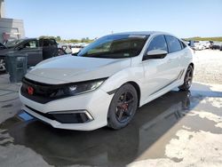Salvage cars for sale at West Palm Beach, FL auction: 2019 Honda Civic LX