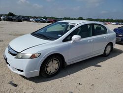 Salvage cars for sale from Copart San Antonio, TX: 2009 Honda Civic Hybrid