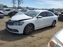 Salvage cars for sale from Copart San Martin, CA: 2016 Volkswagen Passat S