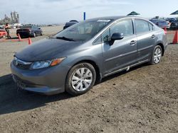 Vehiculos salvage en venta de Copart San Diego, CA: 2012 Honda Civic LX