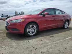 Salvage cars for sale from Copart San Diego, CA: 2018 Ford Fusion SE Hybrid