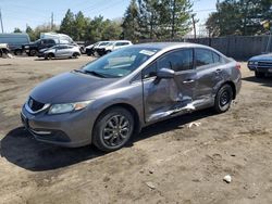 Salvage cars for sale from Copart Denver, CO: 2014 Honda Civic LX