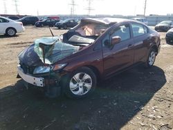 Salvage cars for sale from Copart Elgin, IL: 2014 Honda Civic LX