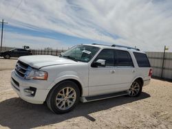 Salvage cars for sale from Copart Andrews, TX: 2017 Ford Expedition Limited