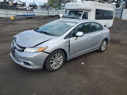 Salvage cars for sale at New Britain, CT auction: 2012 Honda Civic EXL