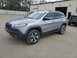 Jeep Cherokee salvage cars for sale: 2015 Jeep Cherokee Trailhawk