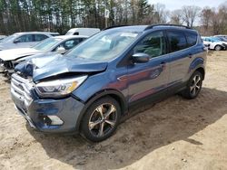 Salvage cars for sale at North Billerica, MA auction: 2018 Ford Escape SEL