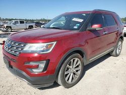 Salvage cars for sale at Houston, TX auction: 2017 Ford Explorer Limited