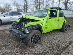 Salvage cars for sale at Central Square, NY auction: 2021 Jeep Wrangler Unlimited Sport