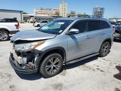 Salvage cars for sale at New Orleans, LA auction: 2016 Toyota Highlander XLE