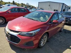 Salvage cars for sale from Copart Vallejo, CA: 2019 Chevrolet Cruze LT