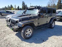 Salvage cars for sale at Graham, WA auction: 2009 Jeep Wrangler Unlimited Sahara