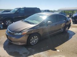 Honda salvage cars for sale: 2012 Honda Civic LX