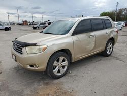 Salvage cars for sale at Oklahoma City, OK auction: 2008 Toyota Highlander Limited