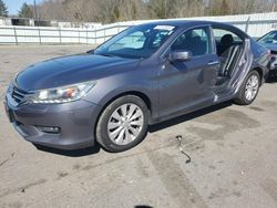 Salvage cars for sale at Assonet, MA auction: 2015 Honda Accord EXL