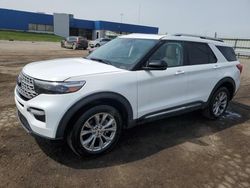 Salvage cars for sale at Woodhaven, MI auction: 2021 Ford Explorer Limited