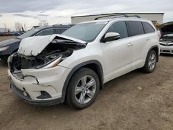 Salvage cars for sale from Copart Rocky View County, AB: 2015 Toyota Highlander Limited