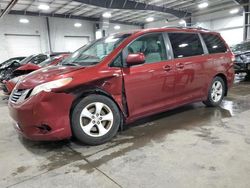 Salvage cars for sale at Ham Lake, MN auction: 2012 Toyota Sienna LE