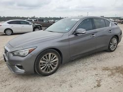 Salvage cars for sale from Copart Houston, TX: 2021 Infiniti Q50 Luxe