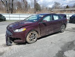 Salvage cars for sale from Copart Albany, NY: 2017 Ford Fusion S