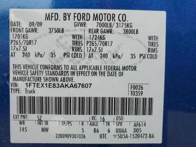 2010 Ford F150 Super Cab