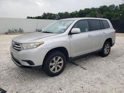 Salvage cars for sale from Copart New Braunfels, TX: 2012 Toyota Highlander Base