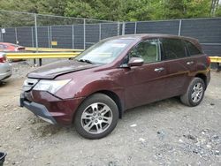 Salvage cars for sale at Waldorf, MD auction: 2008 Acura MDX Technology