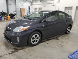Salvage cars for sale from Copart Ottawa, ON: 2015 Toyota Prius