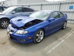 Salvage cars for sale from Copart Vallejo, CA: 2006 Pontiac GTO