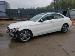 Salvage cars for sale at Spartanburg, SC auction: 2016 Mercedes-Benz C300