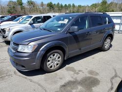Salvage cars for sale at Exeter, RI auction: 2016 Dodge Journey SE