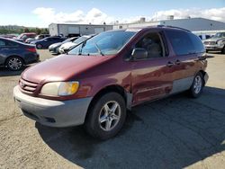 Salvage cars for sale at Vallejo, CA auction: 2001 Toyota Sienna LE