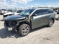 Salvage cars for sale at Indianapolis, IN auction: 2014 Toyota Highlander XLE