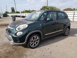 Salvage cars for sale at Miami, FL auction: 2014 Fiat 500L Trekking