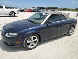 Salvage cars for sale at West Palm Beach, FL auction: 2007 Audi A4 3.2 Cabriolet Quattro