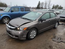 Salvage cars for sale at Bowmanville, ON auction: 2009 Honda Civic DX-G
