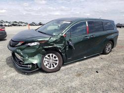 Salvage cars for sale at Antelope, CA auction: 2021 Toyota Sienna XLE