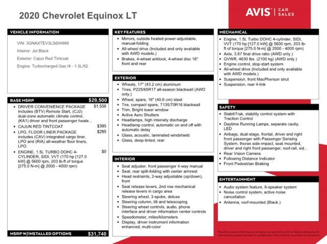 2020 Chevrolet Equinox LT