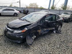 Honda salvage cars for sale: 2012 Honda Civic LX