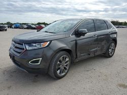 Salvage cars for sale at San Antonio, TX auction: 2015 Ford Edge Titanium