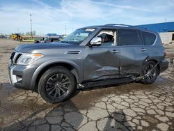 Salvage cars for sale at Woodhaven, MI auction: 2017 Nissan Armada SV