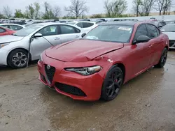 Salvage cars for sale at Bridgeton, MO auction: 2020 Alfa Romeo Giulia TI