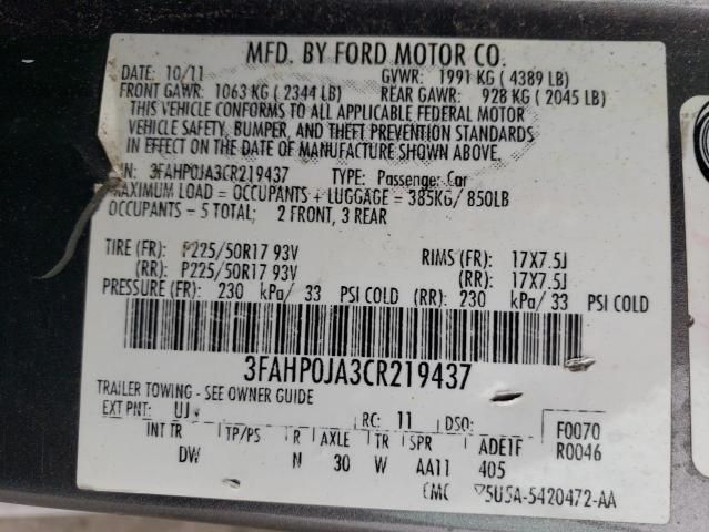 2012 Ford Fusion SEL