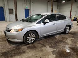 Vehiculos salvage en venta de Copart Bowmanville, ON: 2012 Honda Civic LX