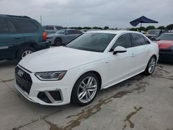 Salvage cars for sale at Grand Prairie, TX auction: 2022 Audi A4 Premium Plus 45