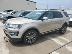 Salvage cars for sale at Haslet, TX auction: 2017 Ford Explorer Platinum