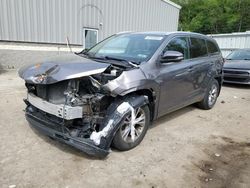 Salvage cars for sale at West Mifflin, PA auction: 2015 Toyota Highlander XLE